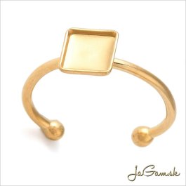 Základ na prsteň s lôžkom CHIRURGICKÁ OCEĽ 6x6mm, 1ks (CH1779g)